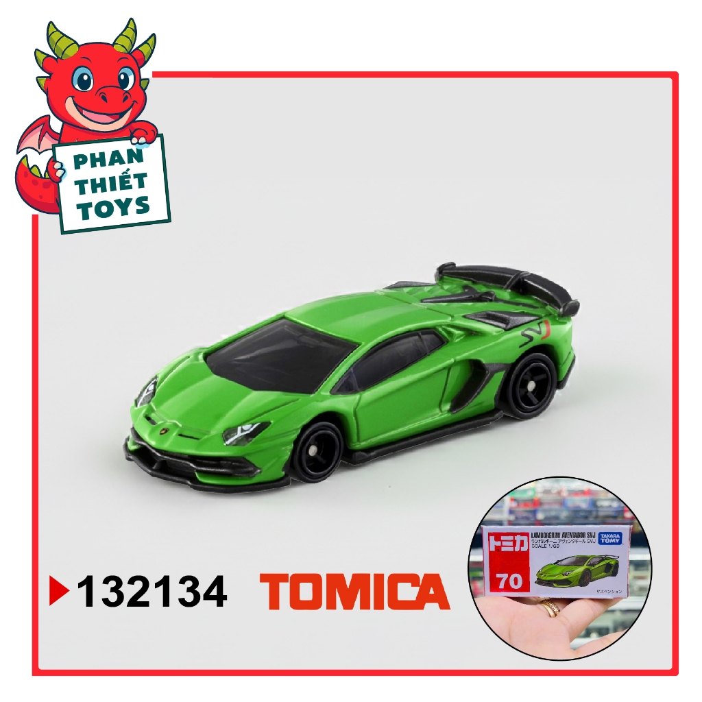 Mô hình xe Lamborghini Aventador SVJ No.70-06 tỉ lệ 1:64 Tomica 132134