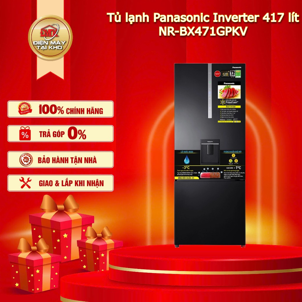 Tủ Lạnh Panasonic Inverter 417 Lít NR BX471GPKV – Ngăn Đá Dưới – Công Nghệ Tiết Kiệm Điện