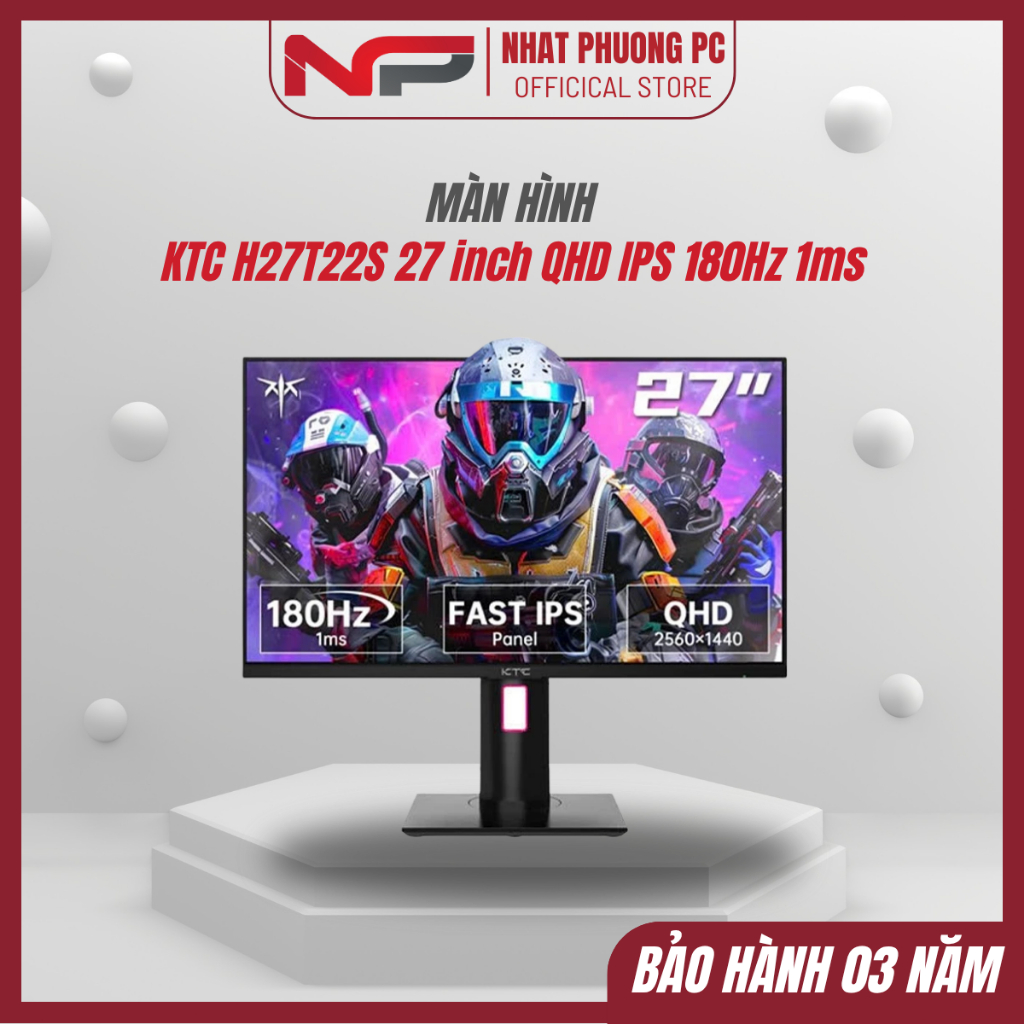 Màn Hình KTC H27T22S 27 inch QHD IPS 180Hz 1ms - Hàng chính hãng