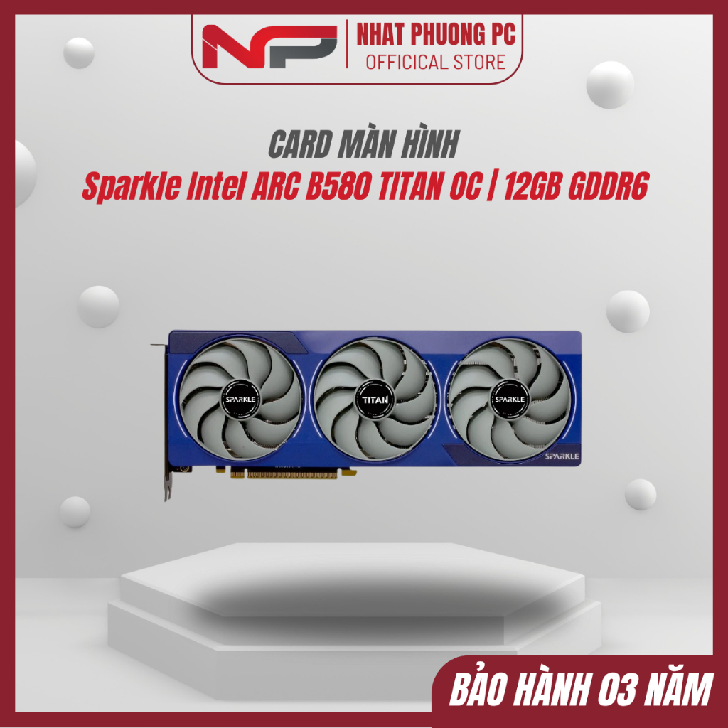 VGA Sparkle Intel ARC B580 TITAN OC | 12GB GDDR6 Mới BH 36T