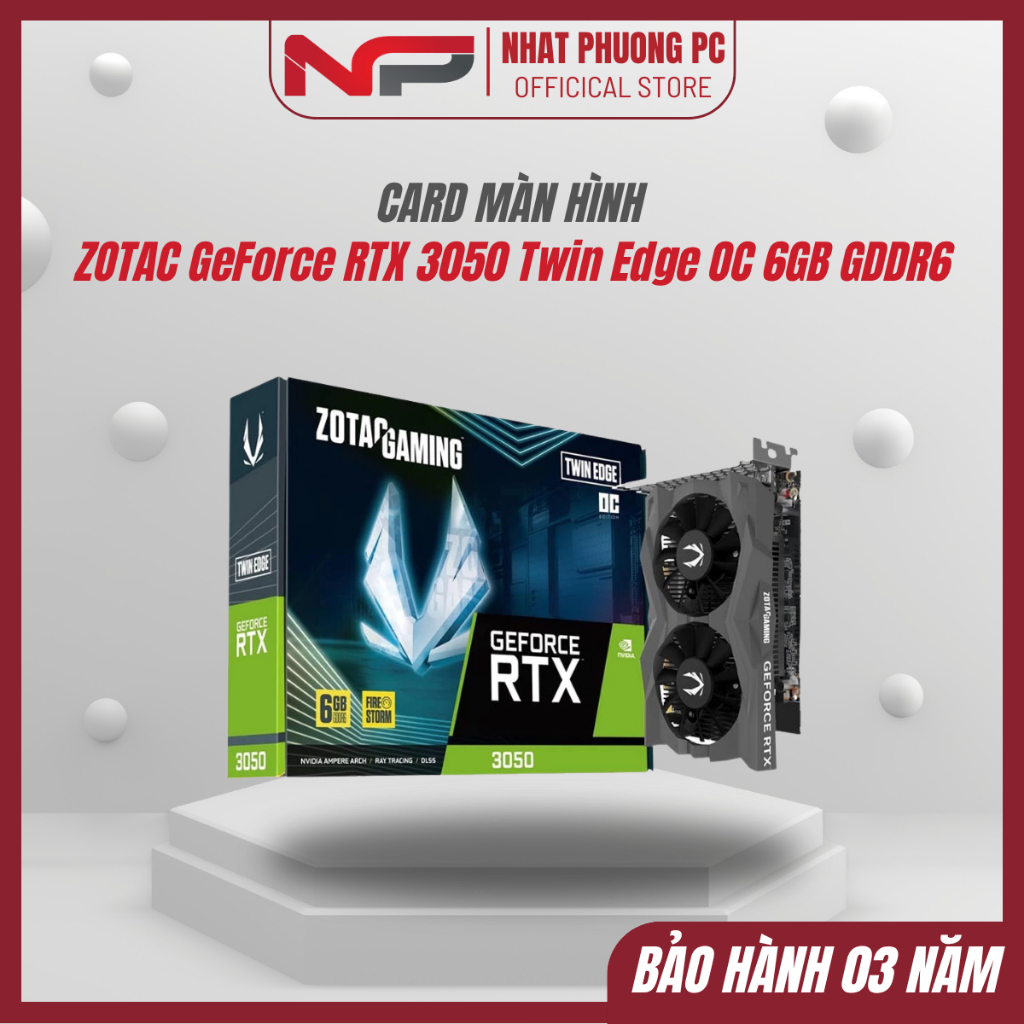 VGA ZOTAC GAMING GeForce RTX 3050 Twin Edge OC 6GB GDDR6