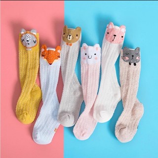 Set 3 Đôi Tất Lưới Mùa Hè Cao Cổ Đến Gối Cho Bé 0-3 Tuổi T84, T842 Phù Hợp 4 Mùa