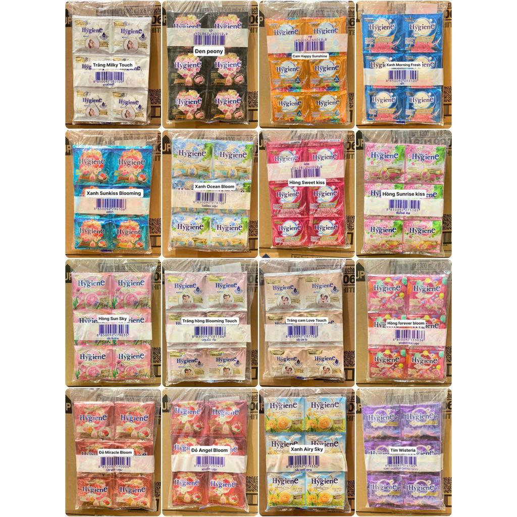 Combo 100- 120 gói 20ml Nước xả vải Hygiene Thái Lan-(mua 2combo tặng 3 gói ngẫu nhiên)