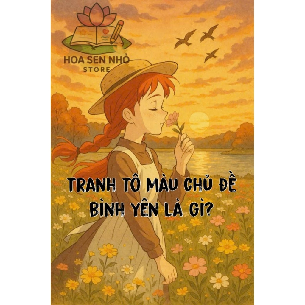 Bộ tranh tô màu cho bé chủ đề Bình Yên Là Gì khổ A5