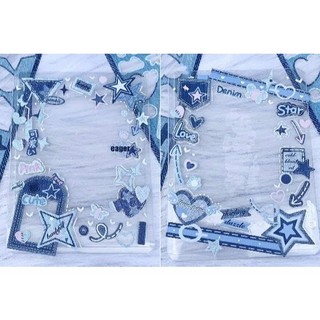 TOPLOADER DECOR KIỂU DENIM, KHUNG ĐỰNG ẢNH, ĐỰNG CARD CHẮC CHẮN, MÀU SẮC, DỄ THƯƠNG