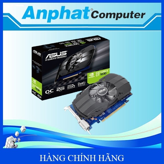 Card Màn Hình VGA ASUS GT1030-OC 2G DDR5 – Hàng Công ty (Fullbox) – Bảo hành 36 tháng