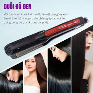 Máy Duỗi đỏ đen - máy duỗi tóc siêu mượt - máy là tóc thẳng