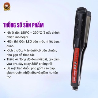Máy Duỗi đỏ đen - máy duỗi tóc siêu mượt - máy là tóc thẳng