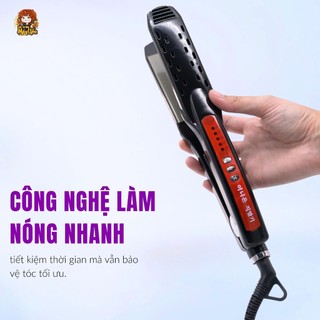 Máy Duỗi đỏ đen - máy duỗi tóc siêu mượt - máy là tóc thẳng