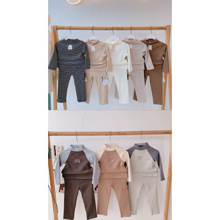  Embes Bộ Thu Đông Dài Tay Cho Bé Gái  Embes Bộ Bé Gái Chấm Bi Chất Cotton Mềm Mịn cho bé trai gái 