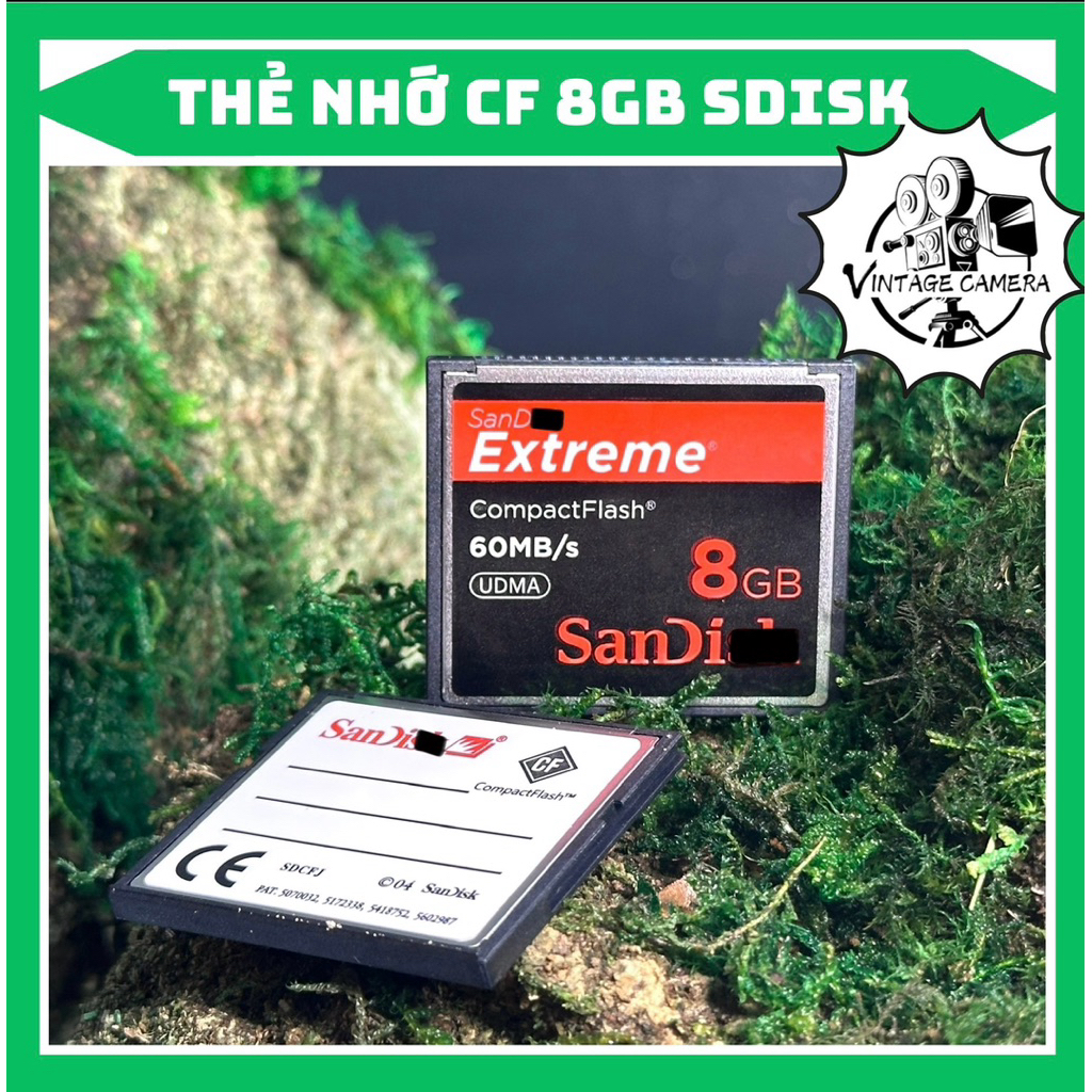 Thẻ nhớ CF 8GB SanDisk Ultra-Dùng cho Canon 5D Mark II,7D, 50D/Nikon D300-Tốc độ cao,hỗ trợ chụp ảnh