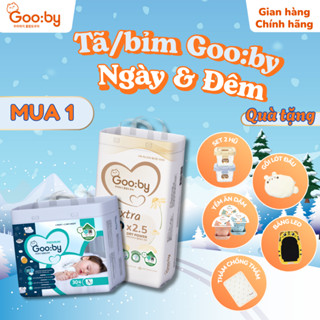   Kèm quà  Tã Bỉm dán và quần Gooby  ngày và đêm  siêu mỏng siêu nhẹ chống tràn cho bé từ 3-30kg 