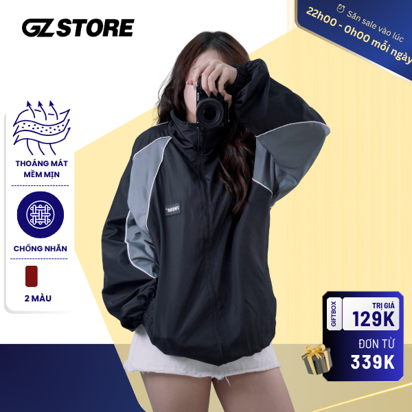 Áo khoác dù  Local Brand TWENTI Viền Phản Quang Năng Động chất gió 2 lớp dày dặn GZ.Store 9112