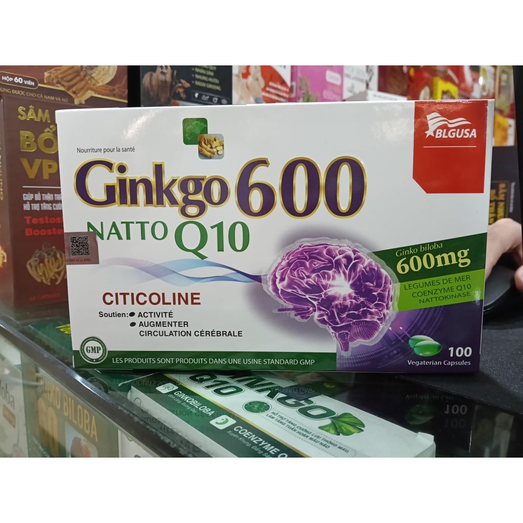 Viên Uống GINKGO 600 NATTO Q10 Hộp 100 viên.