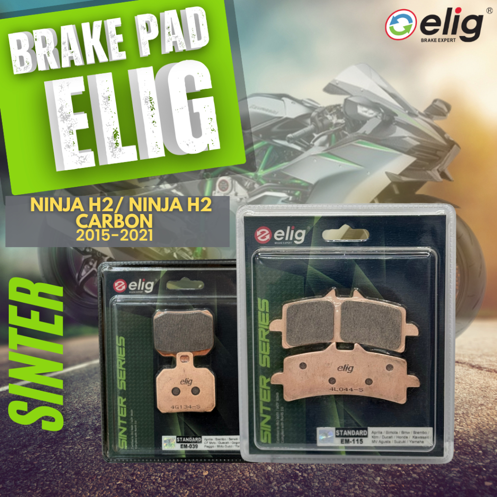 BỐ THẮNG ELIG SINTER KAWASAKI NINJA H2/ NINJA H2 CACBON 2015-2021 (Trước EM-115, Sau EM-039)