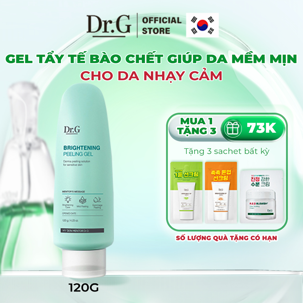 Tẩy Da Chết Dr.G Brightening Peeling Gel 120ml Dịu Nhẹ Hỗ trợ Dưỡng Sáng Da Mờ Thâm