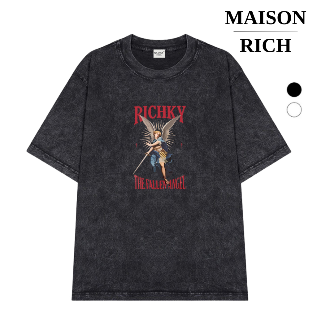 Áo Thun Wash Richky Premium Tee Thiên Thần Fallen Angel