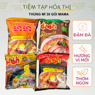  Thùng Mì MaMa Đủ Loại Vịt Tiềm Thịt Bằm Chua Cay Thái Lan  30 gói  Mì Mama Đỏ Mì 