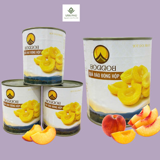 Combo 2 Lon Đào Lon Thái Lan Boddob, Đào Ngâm Nước Đường - Lon 825Gram