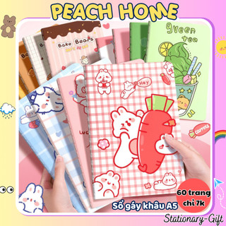  SỔ GÁY KHÂU A5 KẺ NGANG 60 Trang  20 Hoạ Tiết  Giá 6k Cute   Tập Vở Ghi Chép Note Học Sinh Viết Giá Rẻ Peach Home 1k 