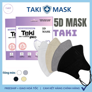  Thùng 600 chiếc Khẩu trang 5D taki 3 lớp Chống tia UV Kháng Khuẩn Cao Cấp 3 Lớp Hàng Chính Hãng 