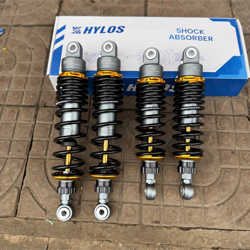 Phuộc Nitron wave không bình dầu đen chén vàng