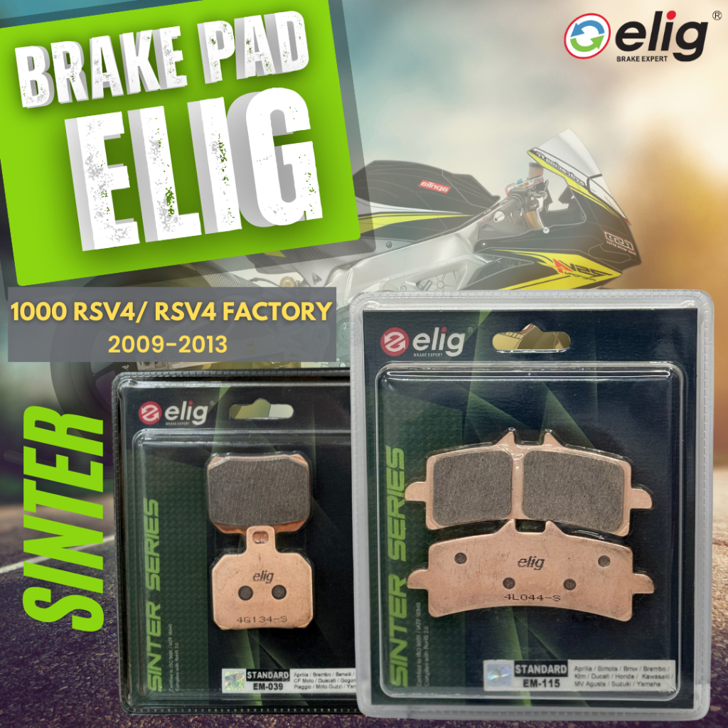 BỐ THẮNG ELIG SINTER APRILIA 1000 RSV4/ RSV4 FACTORY 2009-2013 (Trước EM-115, Sau EM-039)