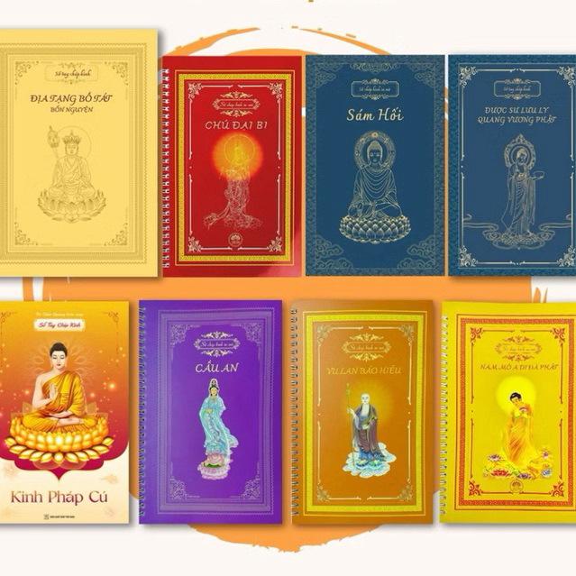 trọn bộ 8 quyển vở chép kinh - combo 8 quyển vở chép kinh - trọn bộ sổ tay chép kinh - vở chép kinh 