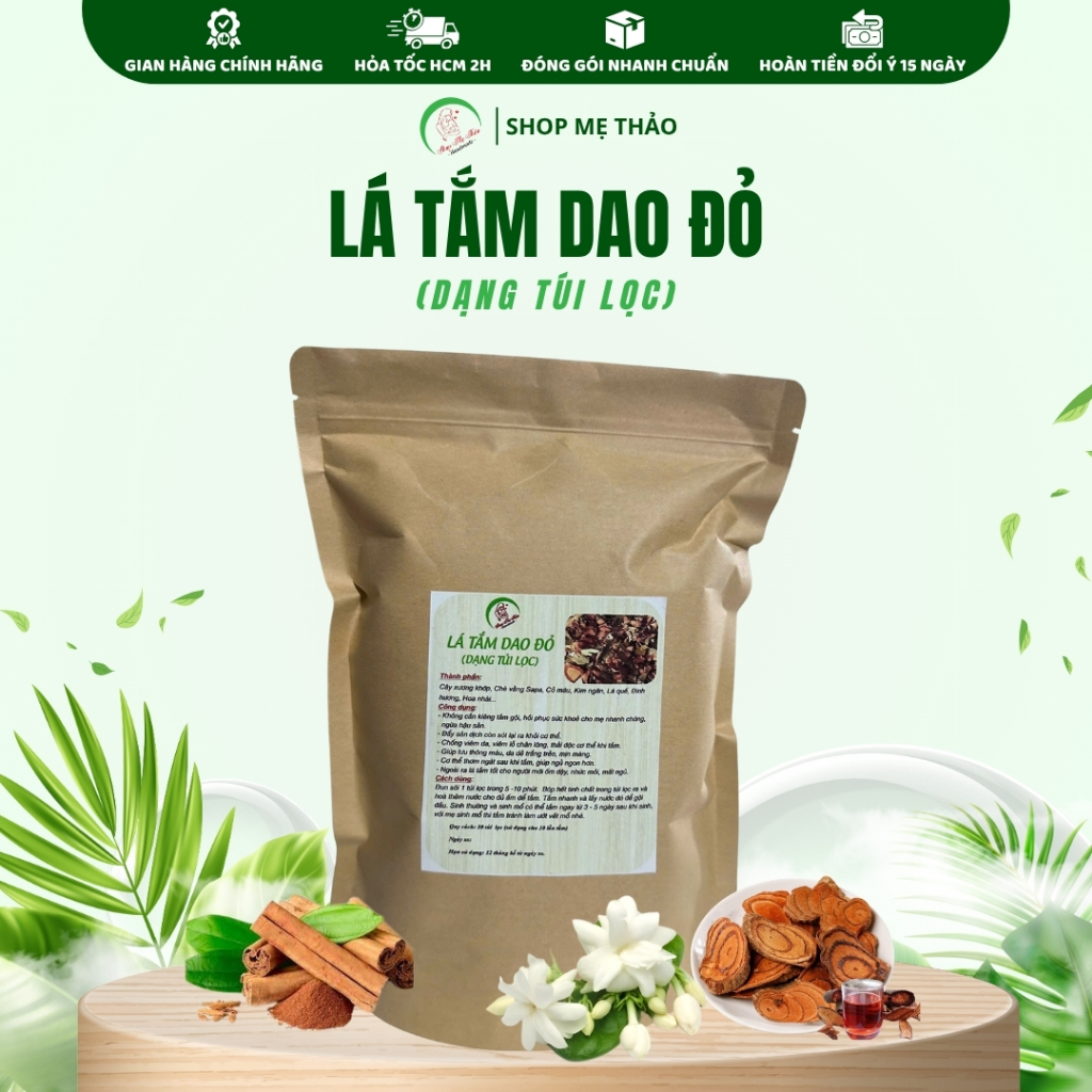 LÁ TẮM DAO ĐỎ SAU SINH (10 TÚI LỌC)