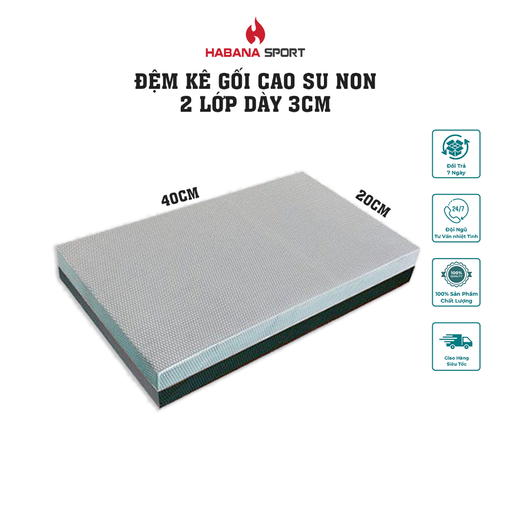 Đệm Kê Gối Đa Năng Cao Su Non - Habana Sport