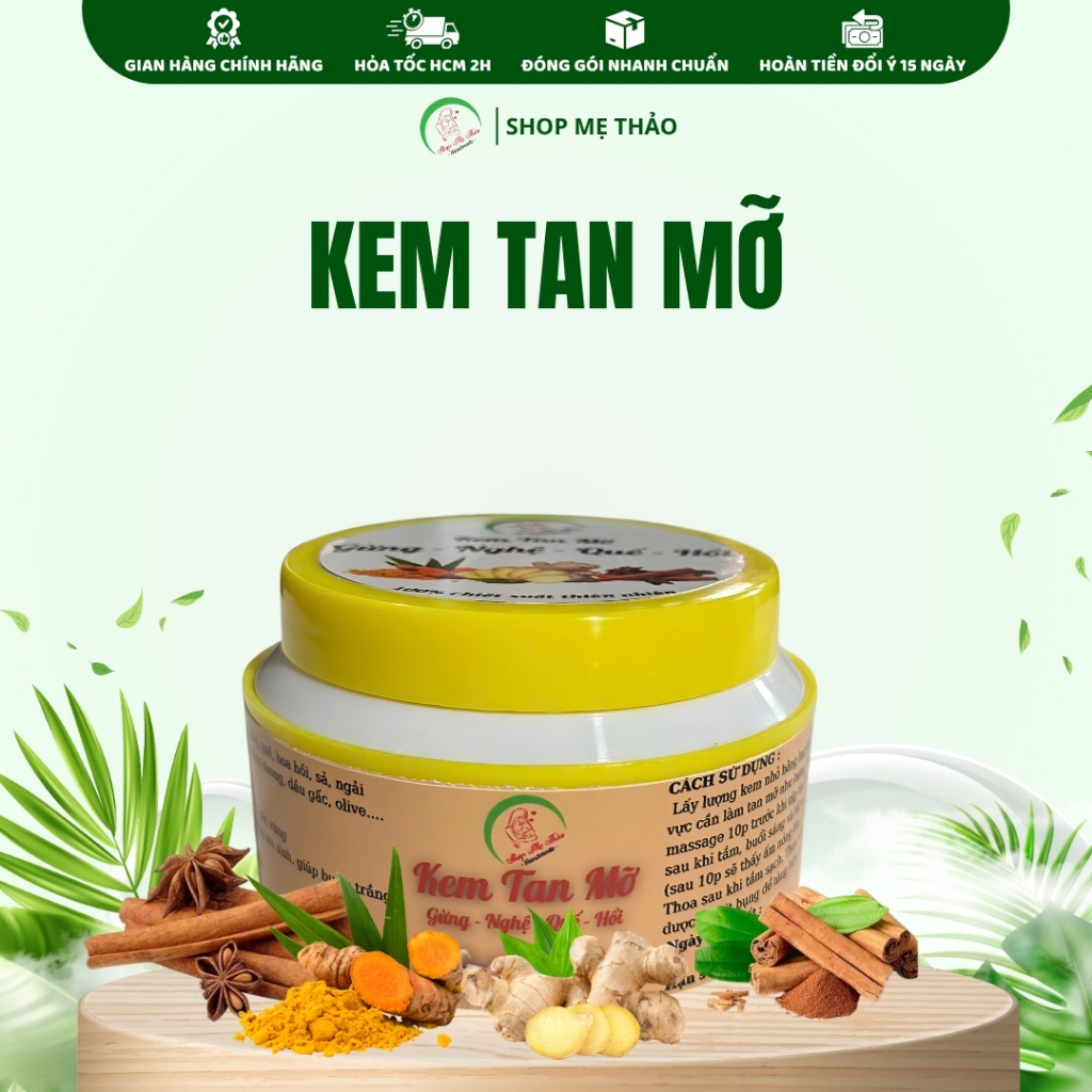 KEM TAN MỠ GỪNG NGHỆ 200G - SHOP MẸ THẢO
