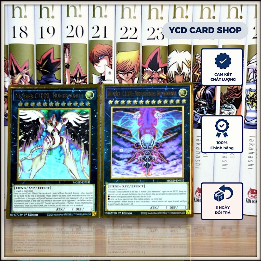 Thẻ bài yugioh chính hãng Set 2 lá Number C1000 và iC1000 – Premium Gold Rare