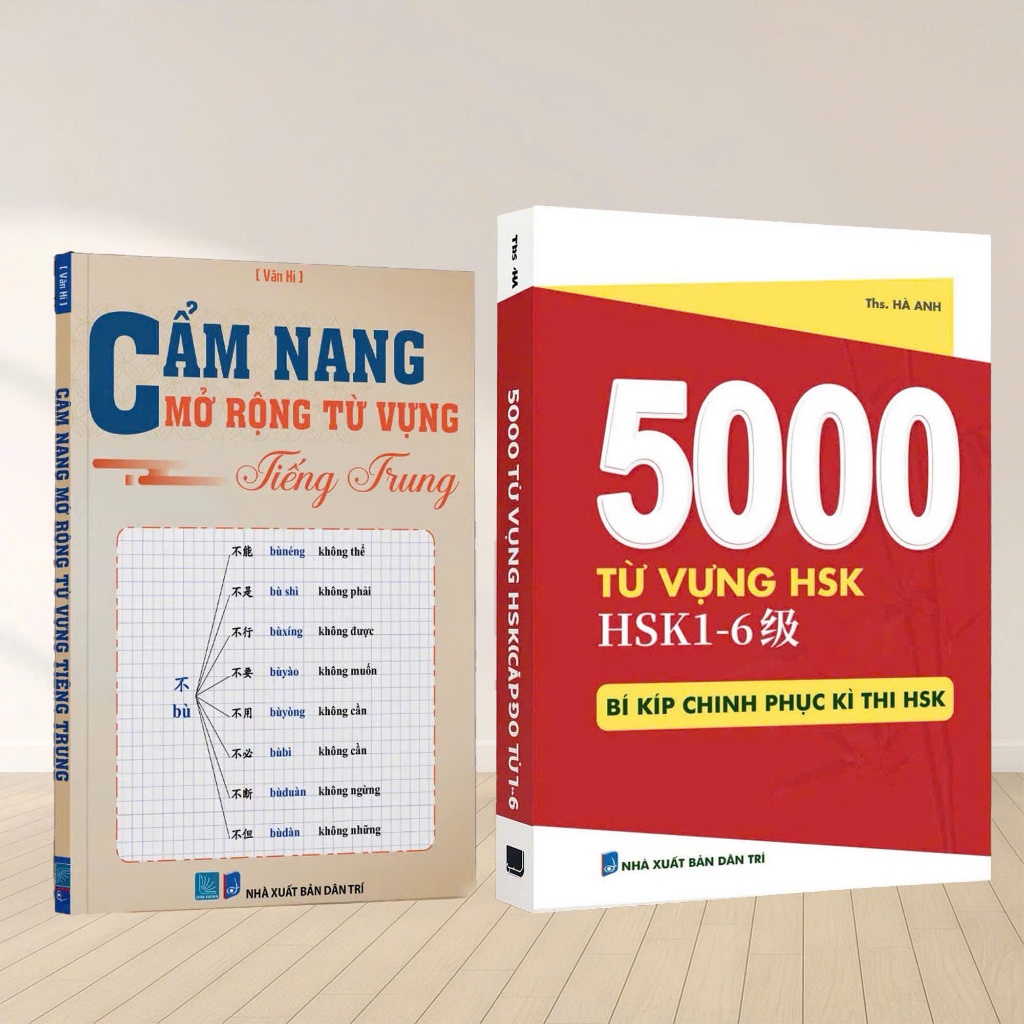 Combo sách Cẩm nang mở rộng từ vựng tiếng trung+5000 từ vựng Hsk1-6 bí kíp chinh phục kì thi HSK