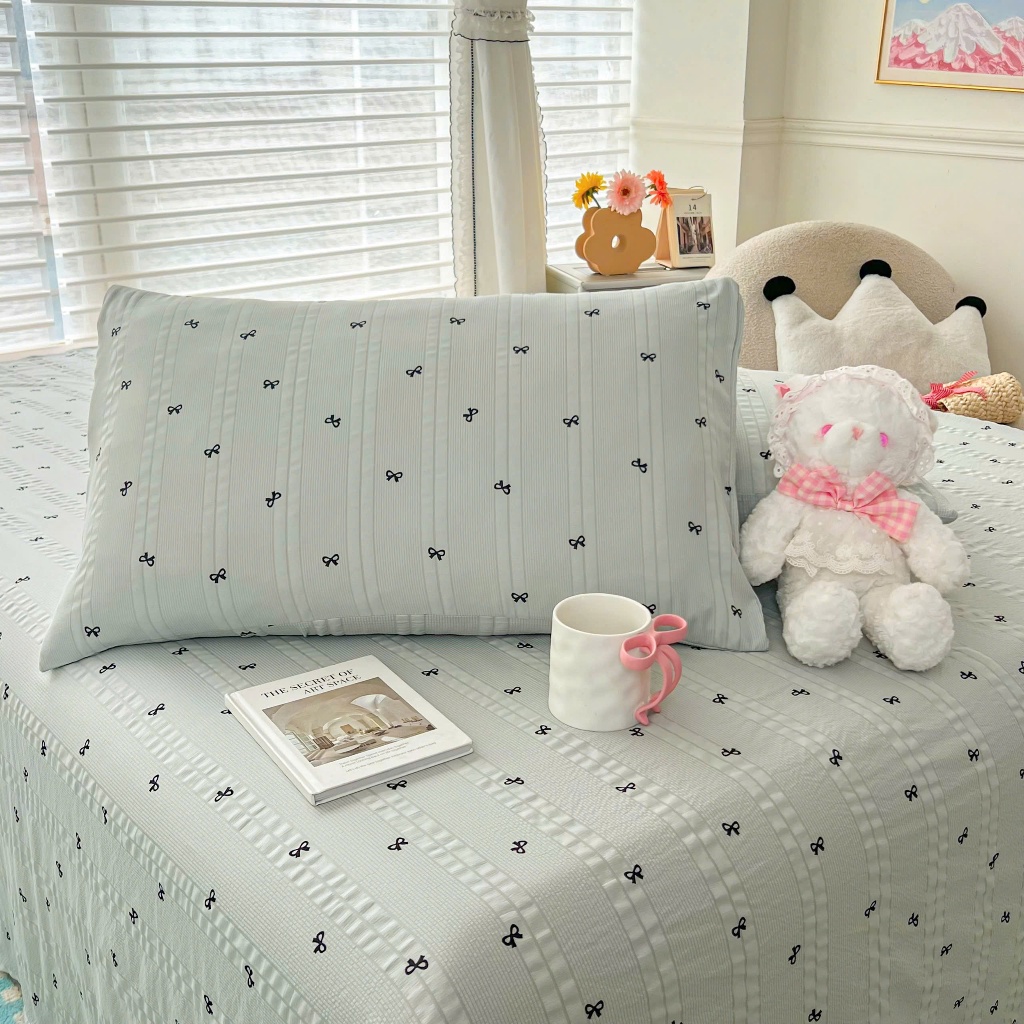 Vỏ gối 50x70cm cotton đũi tơ tre mềm mỏng thấm hút mổ hôi tốt, vỏ gối nằm kích thước 50x70cm