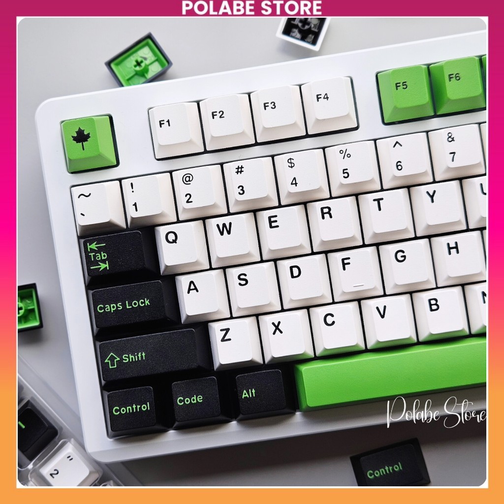 Keycap Green Panda Cherry Profile Keycap Daye Panda CMK bàn phím cơ Polabe Store