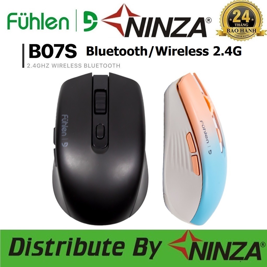 Chuột không dây và Bluetooth Fuhlen B07s Silent Switch Click Giảm ồn, DPI 1600 siêu bền - Bảo Hành 2