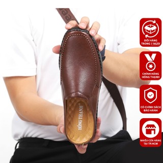 Giày Sục Nam HỒNG THẠNH Sabo Trung Niên Nam Da Bò Êm Chân Tiện Dụng Đế Chống Trượt - 5252