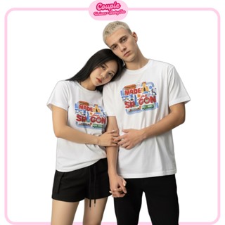  Baby Tee Unisex Couple Áo Thun Cặp Đôi Local Brand TNC Set Đồ Phông Cotton Nam Nữ Trắng Bigsize In Chữ Hình Saigon Đẹp 