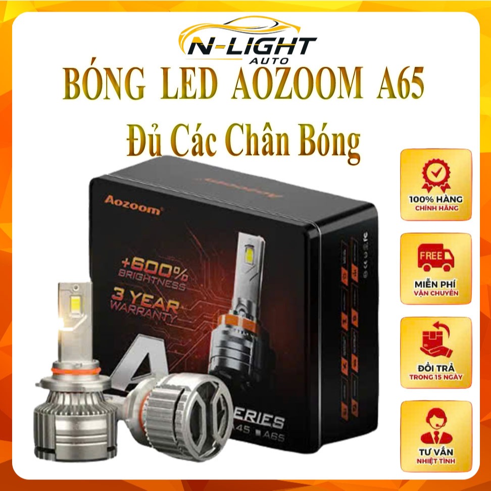 Bóng LED Aozoom A65 , 65W -Sáng Vượt Bậc - Tản Nhiệt Tối Ưu- Dễ Dàng Lắp Đặt
