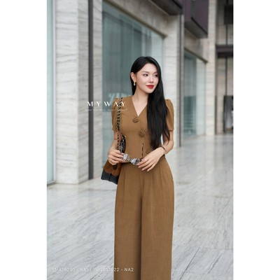 Set Công Sở Nữ MY WAY Áo Sơ MI Đính Hoa Mix Quần Suông Cao Cấp 5MA15291 NA1 1MQB01622  NA2