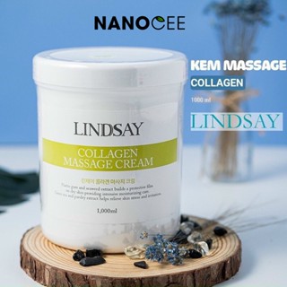  Kem Massage Mặt Collagen LINDSAY Hàn Quốc 1000ml Cho Da Dầu Dùng Trong Spa NANOCEE 