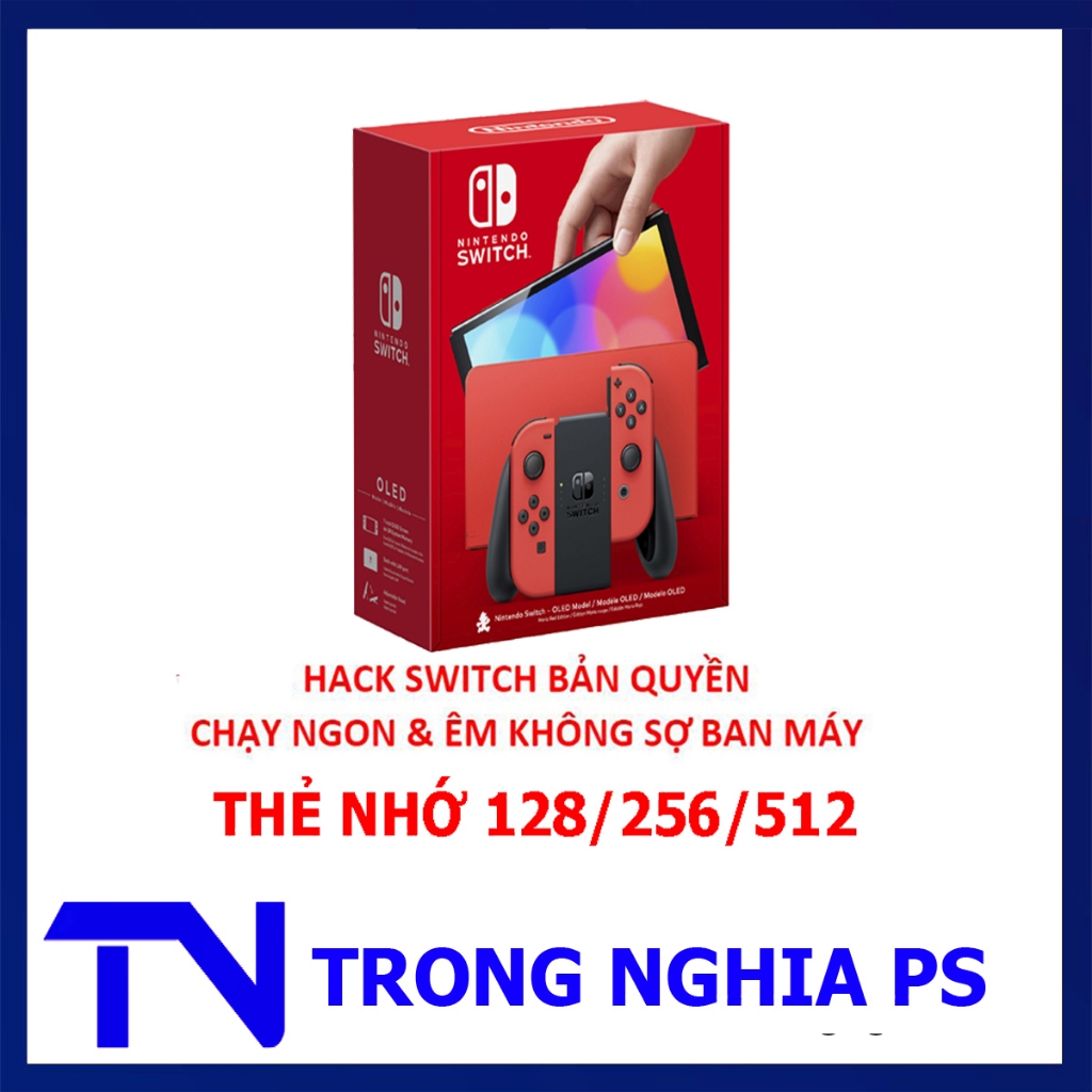 Máy Nintendo Switch Oled Mario Limited Mod Chip Chơi Free Full Game