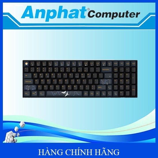 Bàn phím cơ không dây Newmen GM1000  (Hạc - Trăng & Mây) Kailhbox white/Red Axis - Hàng Chính Hãng