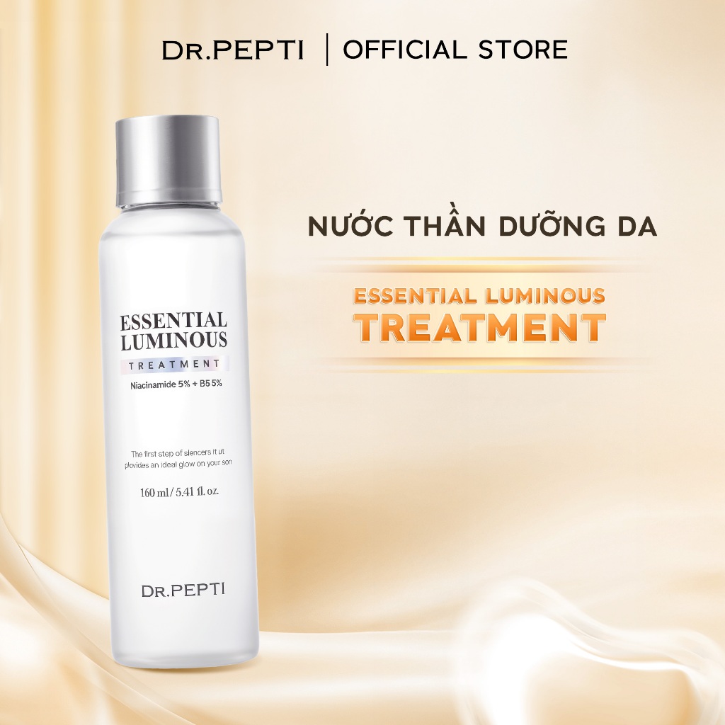 [01/2027] Nước Dưỡng DR.PEPTI ESSENTIAL LUMINOUS TREATMENT Cấp Ẩm Dưỡng Da Mềm Mịn Căng Bóng 160ml H