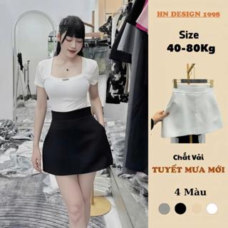  Chân váy chữ A 3 LỚP bồng nhẹ cạp cao che mỡ bụng nữ có quần bảo hộ có túi women HN DESIGN mã 188 