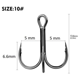 Gói 10 Lưỡi Câu Cá Ba Tiêu Bằng Thép