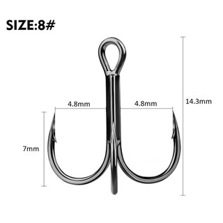 Gói 10 Lưỡi Câu Cá Ba Tiêu Bằng Thép
