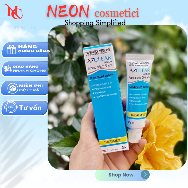 Kem AZCLEAR Action Lotion giảm mụn, mờ thâm 25gr