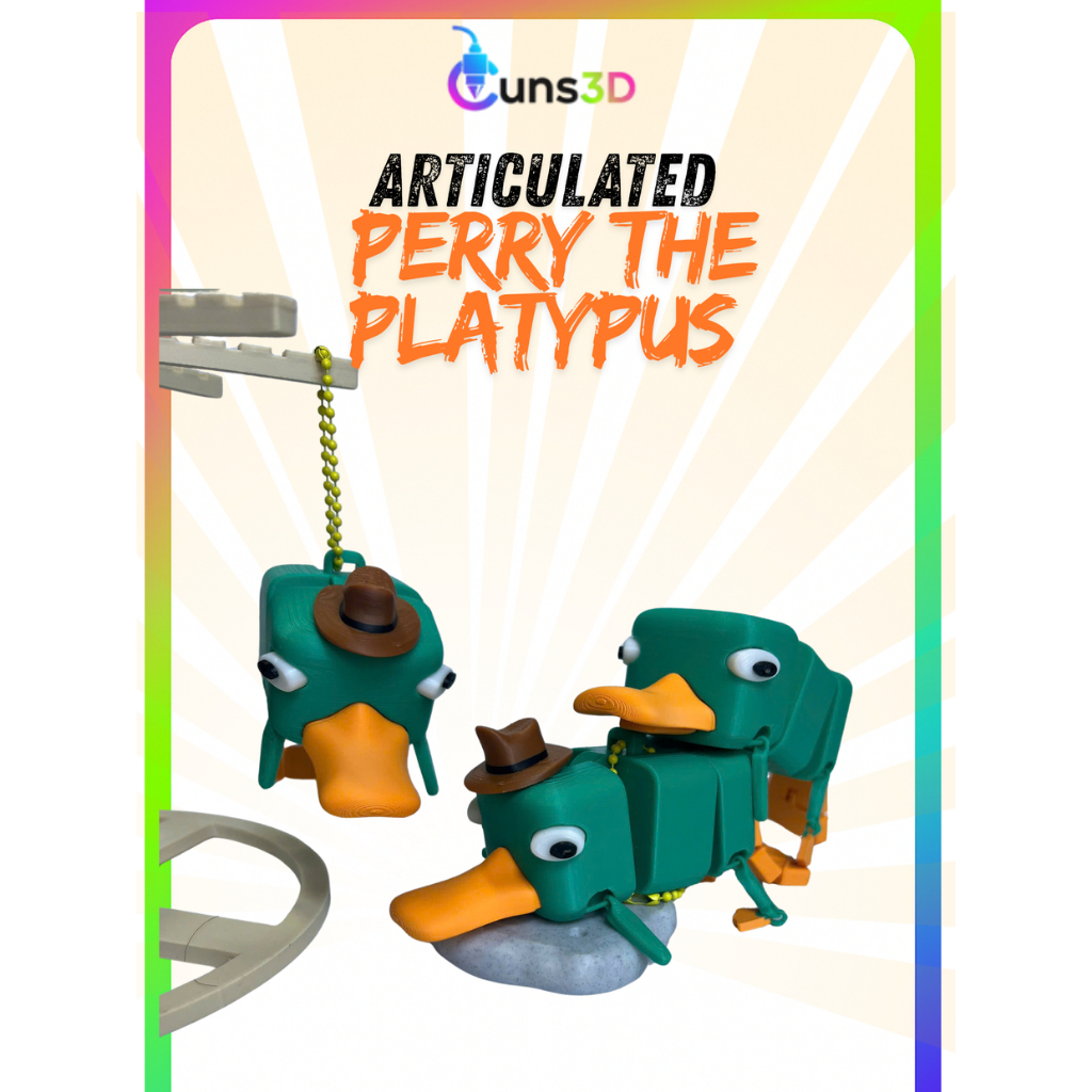 Thú mỏ vịt Perry The Platypus Móc Khoá – Mô hình 3D flexi, cực đáng yêu