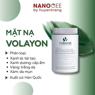  Mặt nạ tảo xoắn Volayon Hàn Quốc xanh lá phục hồi xanh dương cấp ẩm vàng làm trắng da 